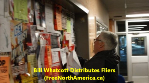 bill whatcott distributes flyers